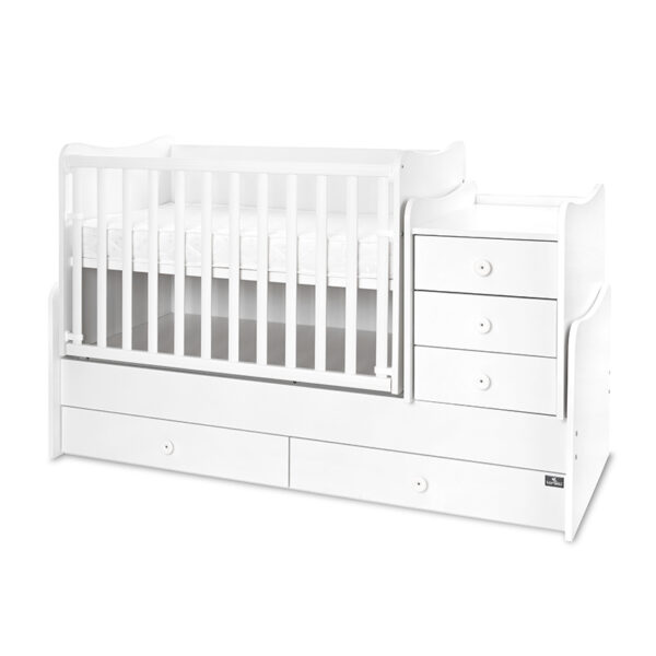 Lorelli Μετατρεπόμενο Πολυμορφικό Κρεβάτι Maxi Plus White  (Δώρο Στρώμα )