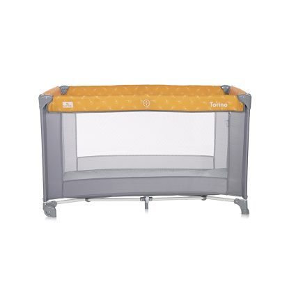 10080452215_2 Lorelli Παρκοκρέβατο TORINO 1 Επιπέδου Lemon Curry FLORAL