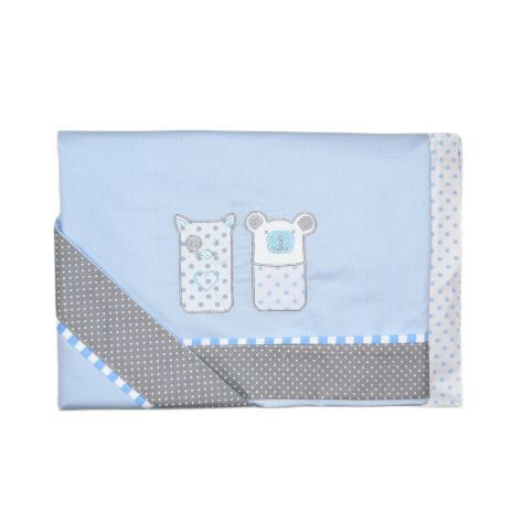 5361.Σ-Σ-SUGAR-FAMILY-ΣΕΝΤΟΝΙΑ-ΚΟΥΝΙΑΣ-BEDDING-SHEETS Baby Star Σετ σεντόνια τριών τεμαχίων για κούνια 3τμχ 70x140εκ Sugar Family Σιέλ