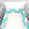BABY STAR Πλεξούδα Πάντα 19x210cm Μέντα Γκρι Λευκό Με Αστέρια