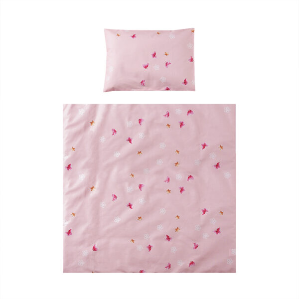 Σετ Προίκα Μωρού για Λίκνο EVA 5 τμχ. BUTTERFLIES Pink