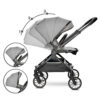REYA-adjustable backrest with a mechanism - 3 positions Lorelli Πολυκαρότσι Reya 3 σε 1 Με Αναστρέψιμη Λαβή GREY