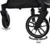 REYA-swiveling front and rear wheels Lorelli Πολυκαρότσι Reya 3 σε 1 Με Αναστρέψιμη Λαβή Black Jasper