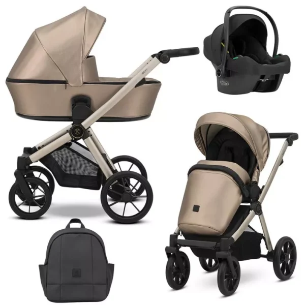 brav-wozek-dzieciecy-3w1 (1) Kunert Πολυκαρότσι BRAV 3 in 1 Cappucino/Champagne Eco Leather