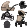 brav-wozek-dzieciecy-3w1 Kunert Πολυκαρότσι BRAV 3 in 1 Cappucino/Black Eco Leather