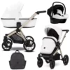 brav-wozek-dzieciecy-3w1 Kunert Πολυκαρότσι BRAV 3 in 1 White/Champagne Eco Leather