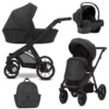 brav-wozek-dzieciecy-3w1 Kunert Πολυκαρότσι BRAV 3 in 1 Black Eco Leather