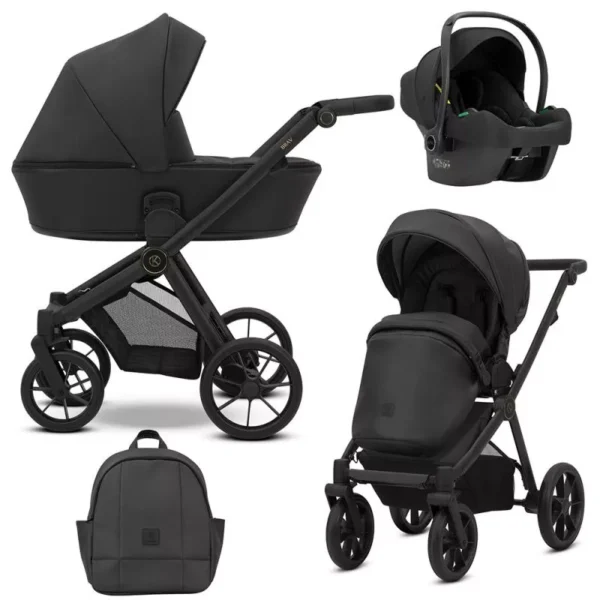 brav-wozek-dzieciecy-3w1 Kunert Πολυκαρότσι BRAV 3 in 1 Black Eco Leather