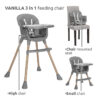 10100572506_VANILLA 3IN1_GREY Lorelli Καρεκλάκι φαγητού VANILLA 3in1 Grey
