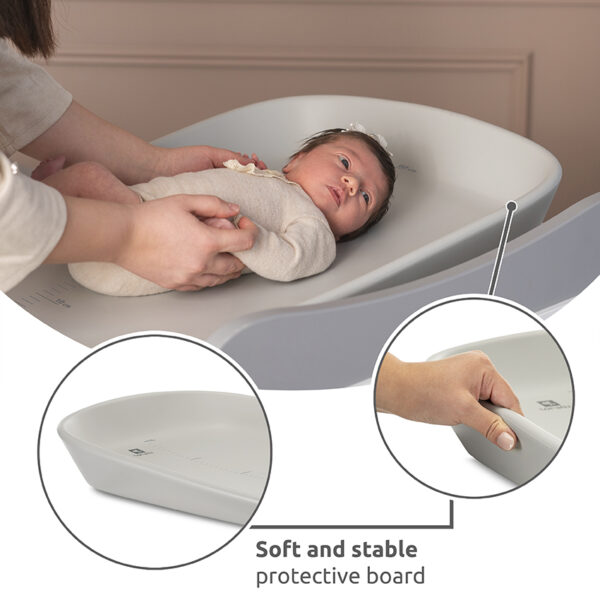 CHANGING PAD LULU_Soft and stable protective board for extra safety Lorelli Βρεφική Αλλαξιέρα Αλλαξιέρα από αφρώδες υλικό LULU Grey
