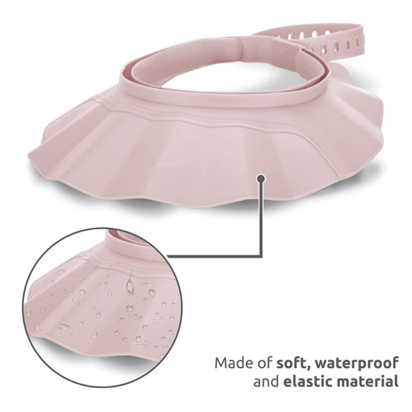 Tiny-Made of soft, waterproof and elastic material Lorelli Προστατευτικό Γείσο Μπάνιου Baby Shower Cap TINY Beige