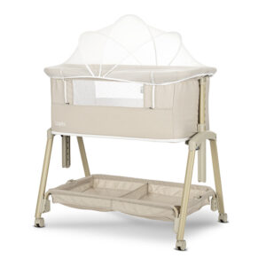 10080742607_4 Lorelli Λικνο LAYLA 2in1 BEIGE με πτυσσόμενο πλευρικό τοίχωμα