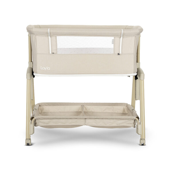 10080742607_6 Lorelli Λικνο LAYLA 2in1 BEIGE με πτυσσόμενο πλευρικό τοίχωμα