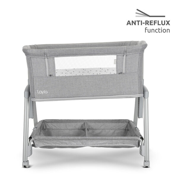 LAYLA 2in1 - Anti-reflux function Lorelli Λικνο LAYLA 2in1 BEIGE με πτυσσόμενο πλευρικό τοίχωμα