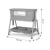 LAYLA 2in1 - Dimensions Lorelli Λικνο LAYLA 2in1 BEIGE με πτυσσόμενο πλευρικό τοίχωμα