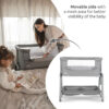 LAYLA 2in1 - Movable side with a netlike area for better observability of the baby Lorelli Λικνο LAYLA 2in1 BEIGE με πτυσσόμενο πλευρικό τοίχωμα