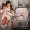 LAYLA 2in1 - Safe and Easy access to the baby at night Lorelli Λικνο LAYLA 2in1 BEIGE με πτυσσόμενο πλευρικό τοίχωμα