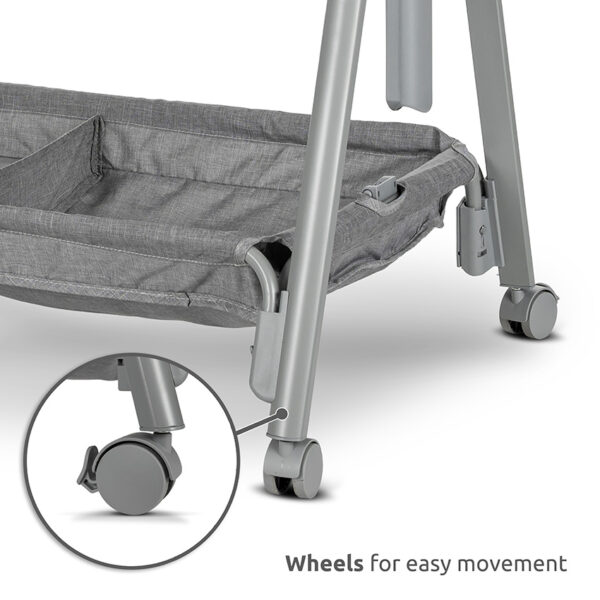 LAYLA 2in1 - Wheels for easy movement Lorelli Λικνο LAYLA 2in1 BEIGE με πτυσσόμενο πλευρικό τοίχωμα