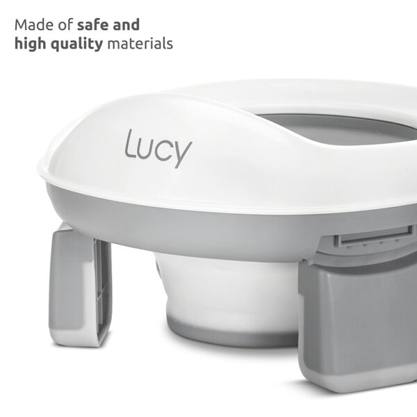 FOLDING PORTABLE POTTY LUCY 2IN1_Made of safe and high quality materials Lorelli Γιο-Γιο Φορητό & Εκπαιδευτικό Κάθισμα Τουαλέτας LUCY 2 σε 1 Grey