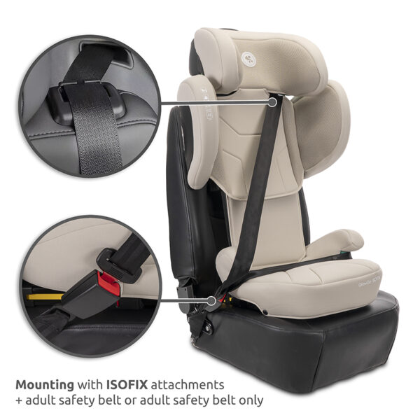 GROWGO_Mounting with ISOFIX attachments and adult safety belt or adult safety belt only Lorelli Κάθισμα Αυτοκινήτου Growgo Isofix 100-150cm (15-36kg) Green