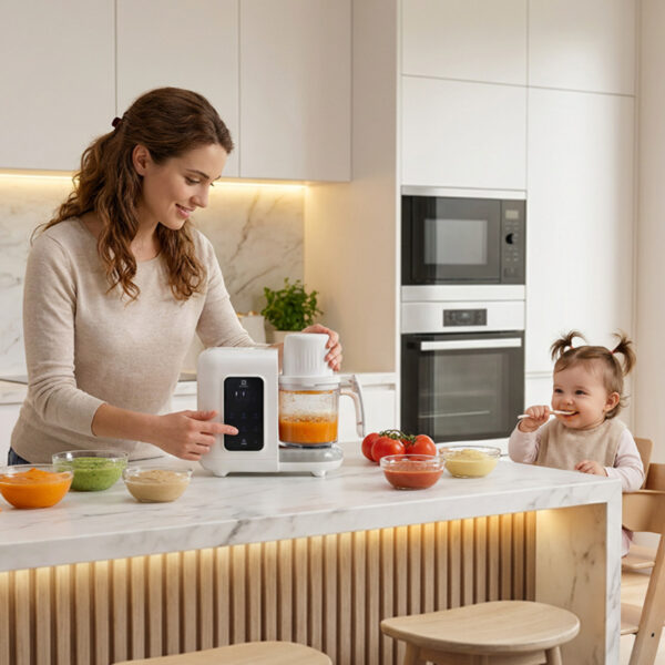 1021087_FOOD PROCESSOR 7 IN 1 HEALTHY BABY CHEF_Lifestyle Lorelli Ατμομάγειρας/ Μπλέντερ 7 Σε 1 Healthy Baby Chef 220V White