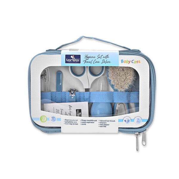 Lorelli Σετ Βρεφικής Φροντίδας Με Θήκη Ταξιδιού Deluxe Moonlight Blue
