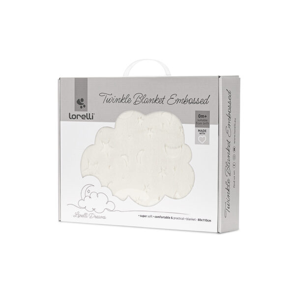 10340192504_2 Lorelli Κουβέρτα Αγκαλιάς Ανάγλυφη 80x110cm Twinkle Ecru