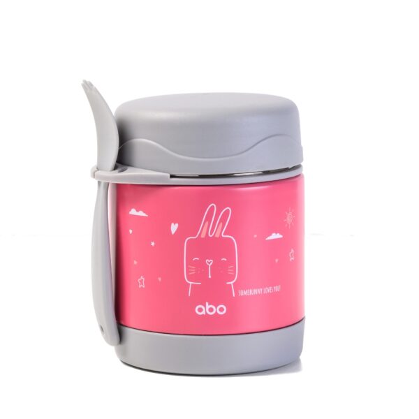 ABO Θερμός Φαγητού 300ml Με Κουταλοπίρουνο SOMEBUNNY LOVES YOU