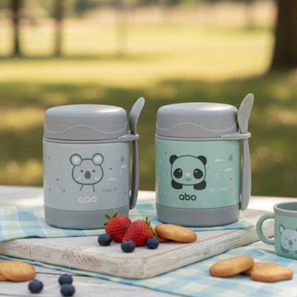 ABO Θερμός Φαγητού 300ml Με Κουταλοπίρουνο BORN TO BE PANDASTIC