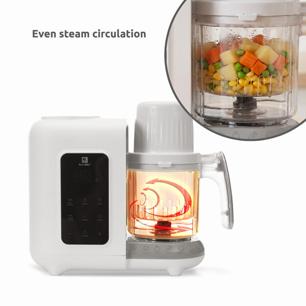 7in1 HEALTHY BABY CHEF-Even steam circulation Lorelli Ατμομάγειρας/ Μπλέντερ 7 Σε 1 Healthy Baby Chef 220V White