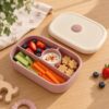 ABO Lunch Box Σιλικόνης με Καπάκι Dusty pink