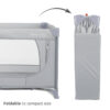 MOONHUG_Foldable to compact size Lorelli Παρκοκρέβατο με κλείσιμο-άνοιγμα Moon Hug One Touch 1 Layer Grey