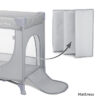 MOONHUG_Mattress Lorelli Παρκοκρέβατο με κλείσιμο-άνοιγμα Moon Hug One Touch 1 Layer Grey